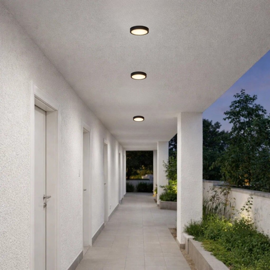 Rabalux - LED fürdőszobai mennyezeti lámpa LED/7W/230V átm. 12 cm IP44 fekete
