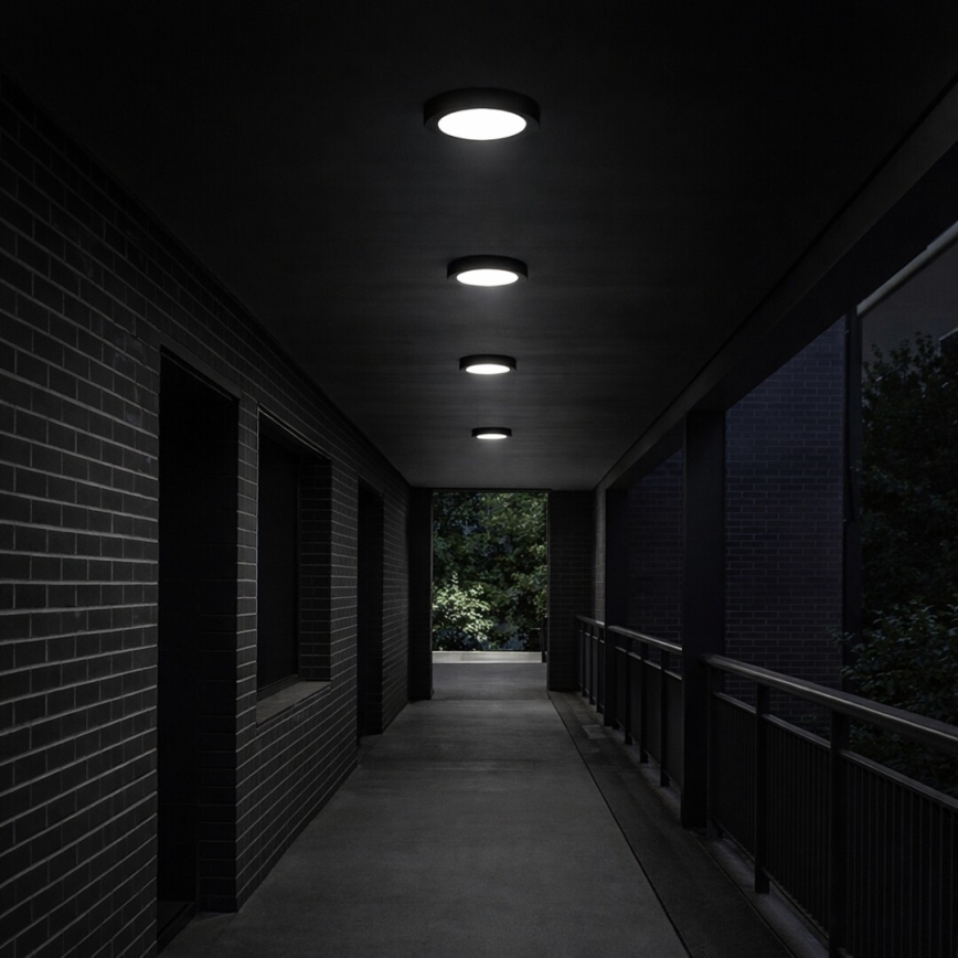 Rabalux - LED fürdőszobai mennyezeti lámpa LED/24W/230V átm. 22 cm IP44 fekete