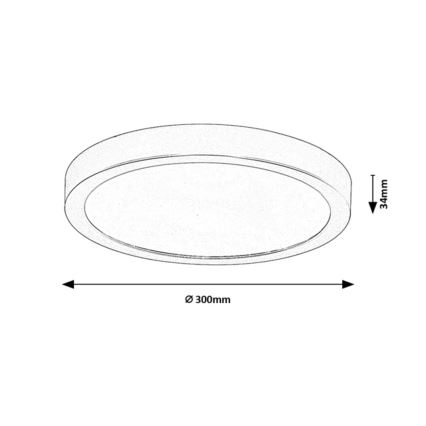 Rabalux - LED fürdőszobai mennyezeti lámpa LED/30W/230V átmérő 30 cm IP44 aranyszínű