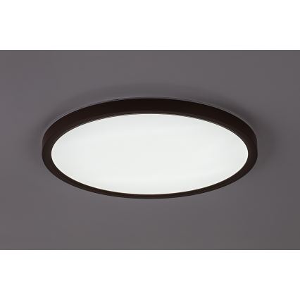 Rabalux - LED fürdőszobai mennyezeti lámpatest, 24 W, 230 V, választható színhőmérséklet 3000/4000/6000 K, Ø 40 cm, IP44, barna