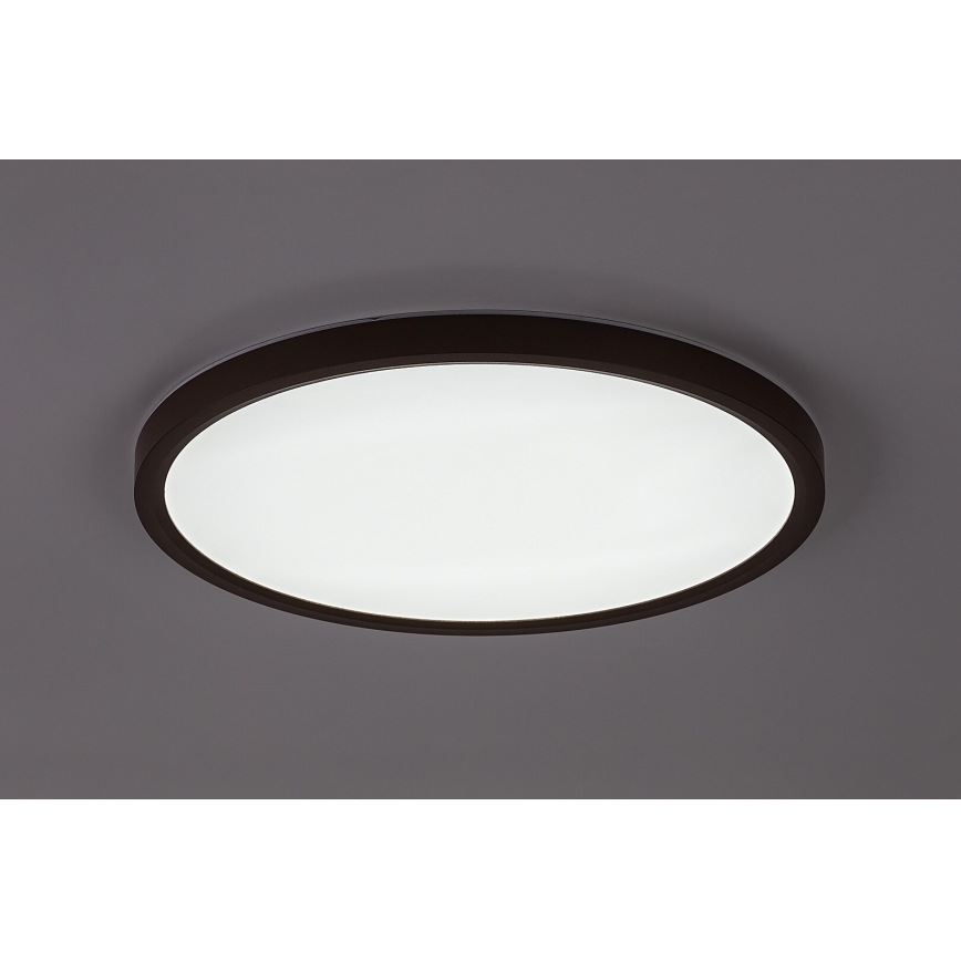 Rabalux - LED fürdőszobai mennyezeti lámpatest, 24 W, 230 V, választható színhőmérséklet 3000/4000/6000 K, Ø 40 cm, IP44, barna