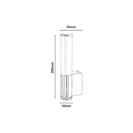 Rabalux - LED fürdőszobai fali lámpa LED/6W/230V IP44 fekete