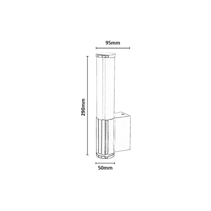 Rabalux - LED fürdőszobai fali lámpa LED/6W/230V IP44 fekete