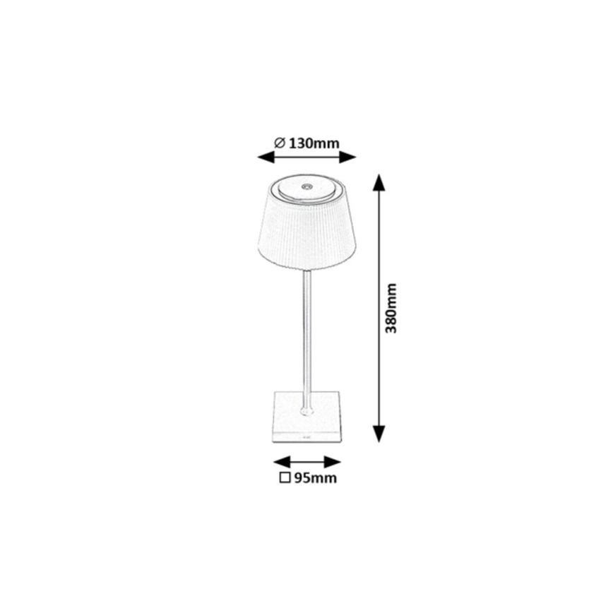 Rabalux - LED Dimmelhető újratölthető asztali lámpa LED/4W/3,7V 1800 mAh 3000-5000K IP44 ezüst