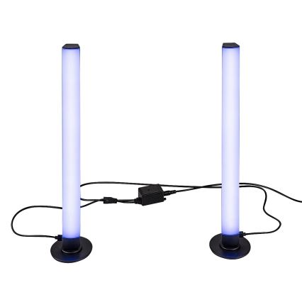 Rabalux - 2 db-os készlet, állítható fényerejű LED RGB asztali lámpa PACO LED/5W/5V + távirányító