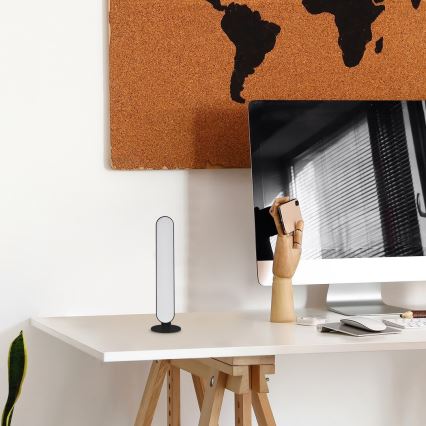 Rabalux - LED RGB állítható fényerejű asztali lámpa LED/3W/5V fekete + távirányító