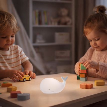Rabalux - LED RGB érintéses éjszakai lámpa LED/0,05W/1xCR2032 bálna