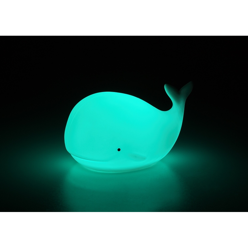 Rabalux - LED RGB érintéses éjszakai lámpa LED/0,05W/1xCR2032 bálna