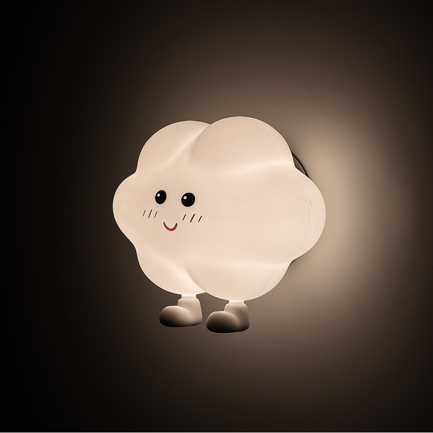 Rabalux - LED fényerőszabályozható, tölthető, érintésvezérelt gyermek éjszakai lámpa LED/2,7W/5V 200 mAh felhő