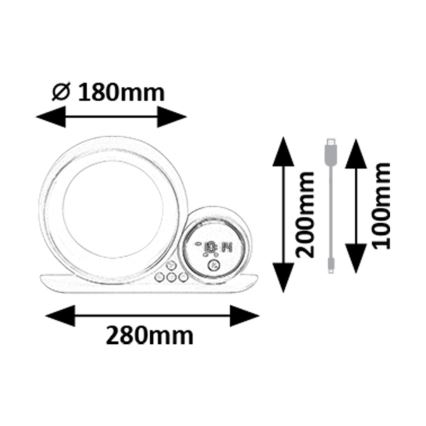Rabalux - LED RGB Asztali lámpa hangszóróval LED/5W/230V