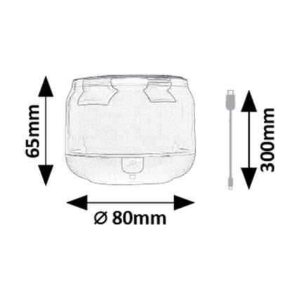 Rabalux - RGB Asztali lámpa hangszóróval RGB/3W/3,7V 500mAh