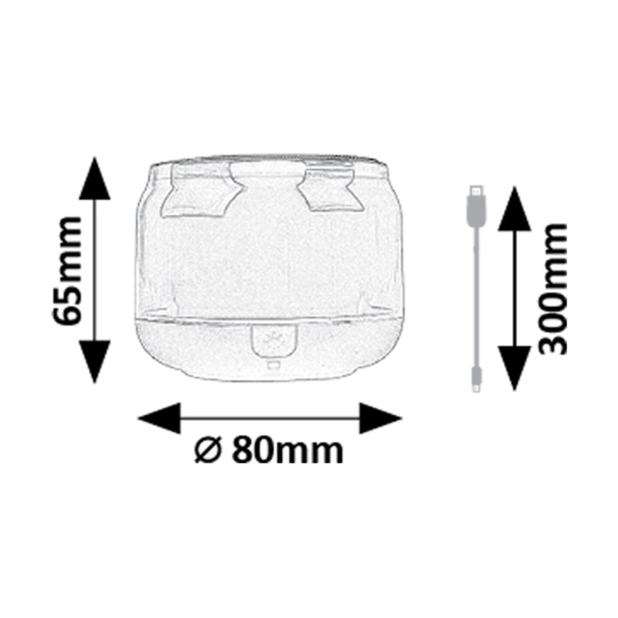 Rabalux - RGB Asztali lámpa hangszóróval RGB/3W/3,7V 500mAh