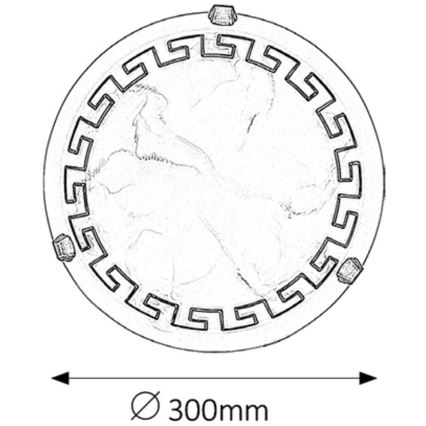 Rabalux - Mennyezeti lámpa 1xE27/60W/230V