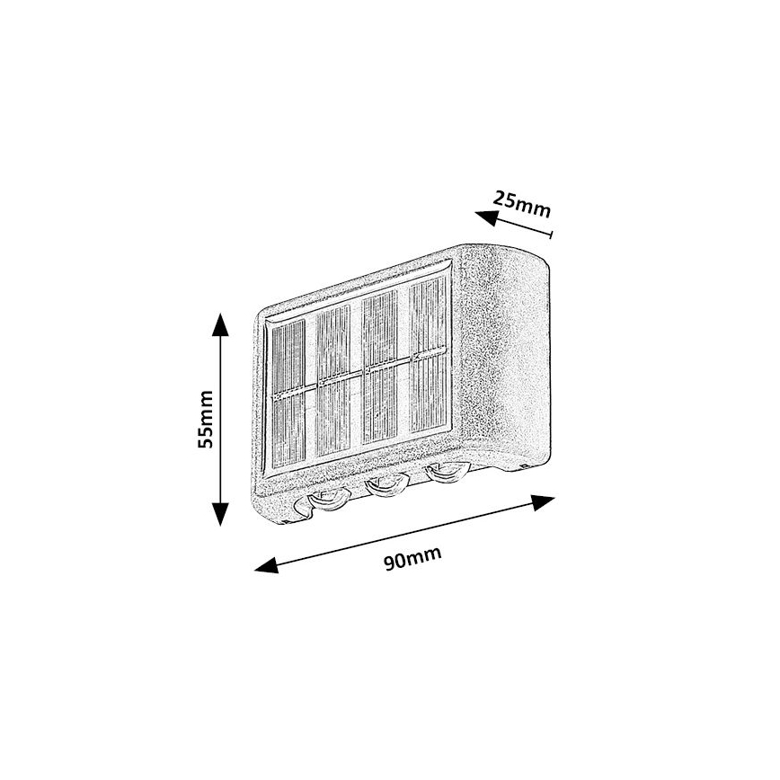 Rabalux 77024 - LED Napelemes fali lámpa LED/1,2W/1,2V IP44 600 mAh