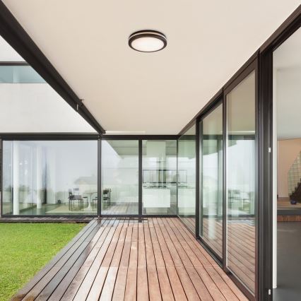 Rabalux - Fürdőszobai LED mennyezeti lámpa LED/28W/230V 3000/4000/6500K IP54 fekete átmérő 30 cm