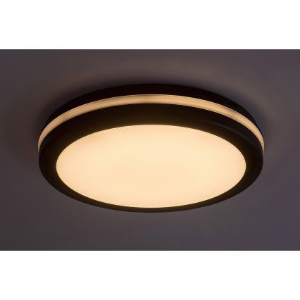 Rabalux - Fürdőszobai LED mennyezeti lámpa LED/28W/230V 3000/4000/6500K IP54 fekete átmérő 30 cm