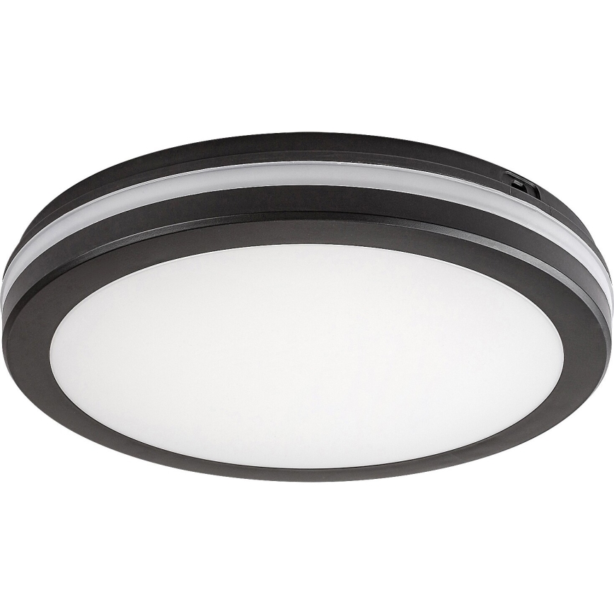 Rabalux - Fürdőszobai LED mennyezeti lámpa LED/28W/230V 3000/4000/6500K IP54 fekete átmérő 30 cm