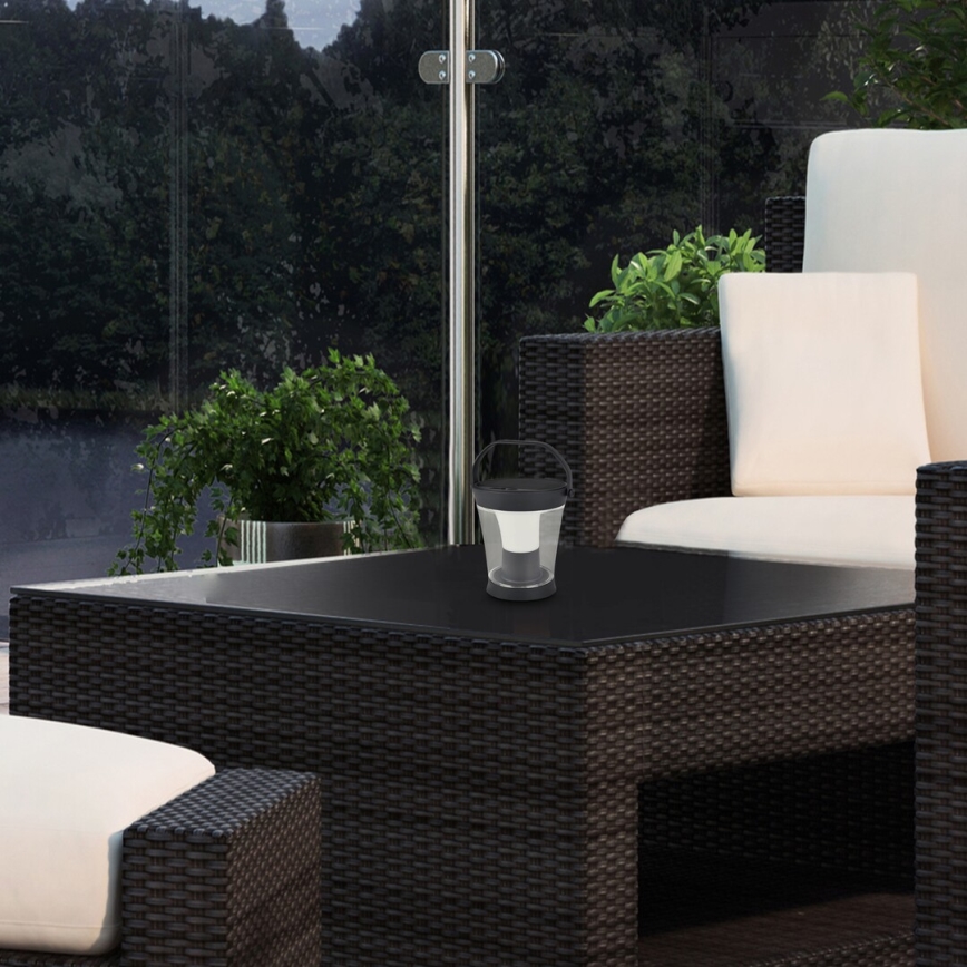 Rabalux - LED RGB állítható fényerejű napelemes lámpa LED/3W/3,7V IP54 antracit 2000 mAh