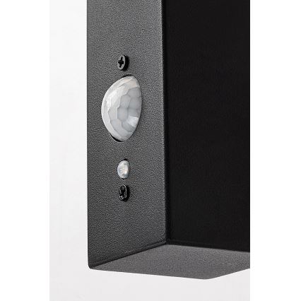 Rabalux - LED napelemes fali lámpa érzékelővel LED/4W/230V IP44 fekete 2200 mAh