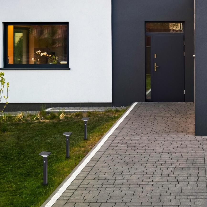 Rabalux - LED napelemes lámpa érzékelővel LED/4W/3,7V IP44 fekete 2200 mAh