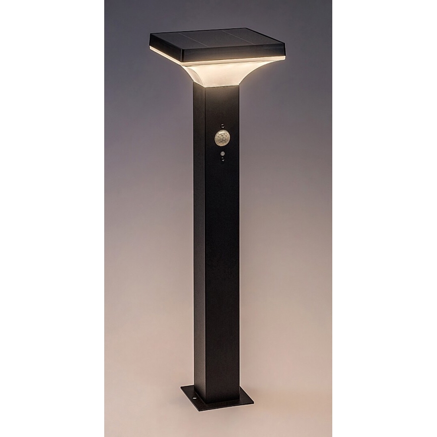 Rabalux - LED napelemes lámpa érzékelővel LED/4W/3,7V IP44 fekete 2200 mAh