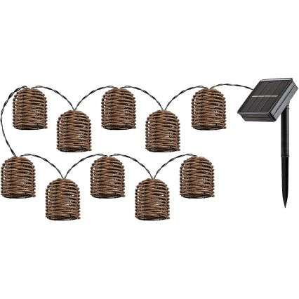 Rabalux - LED Napelemes fényfüzér 10xLED/0,6W/1,2V 5 m IP44 600 mAh