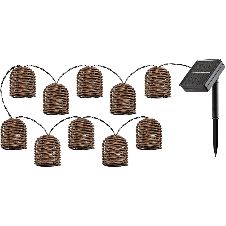 Rabalux - LED Napelemes fényfüzér 10xLED/0,6W/1,2V 5 m IP44 600 mAh