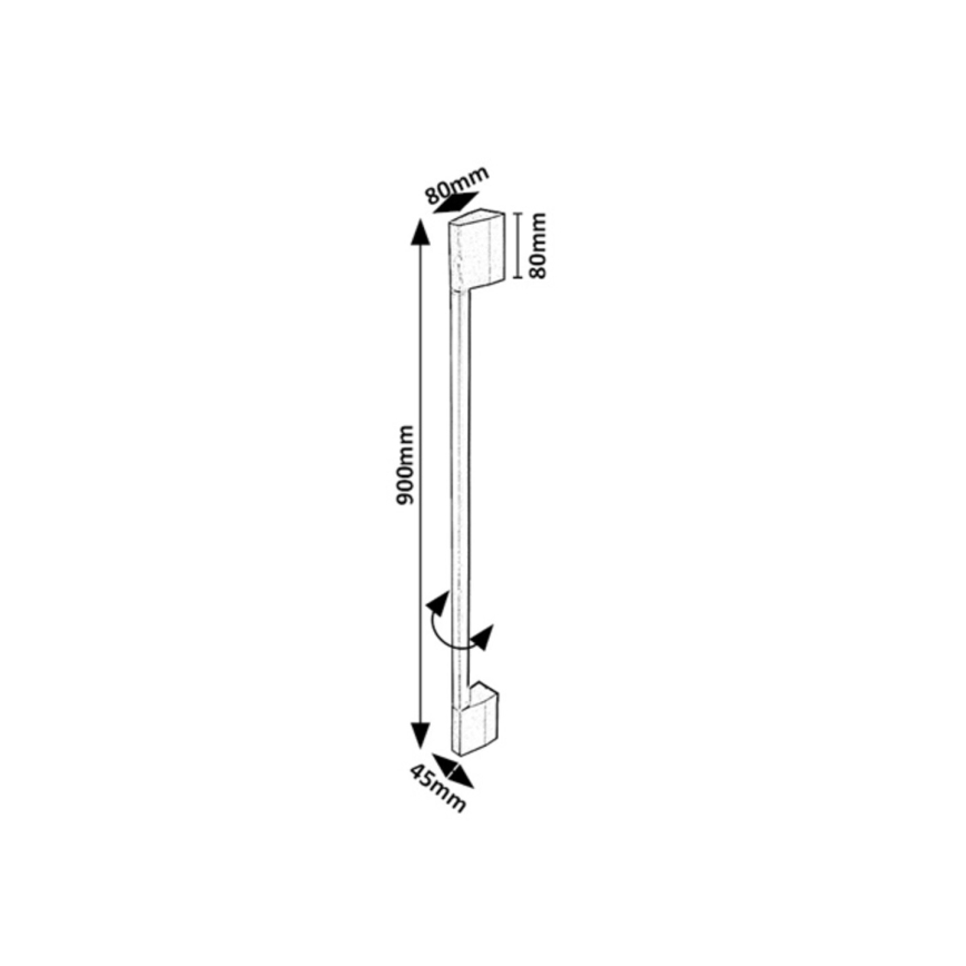 Rabalux - LED kültéri fali lámpa LED/8W/230V IP54 90 cm fekete