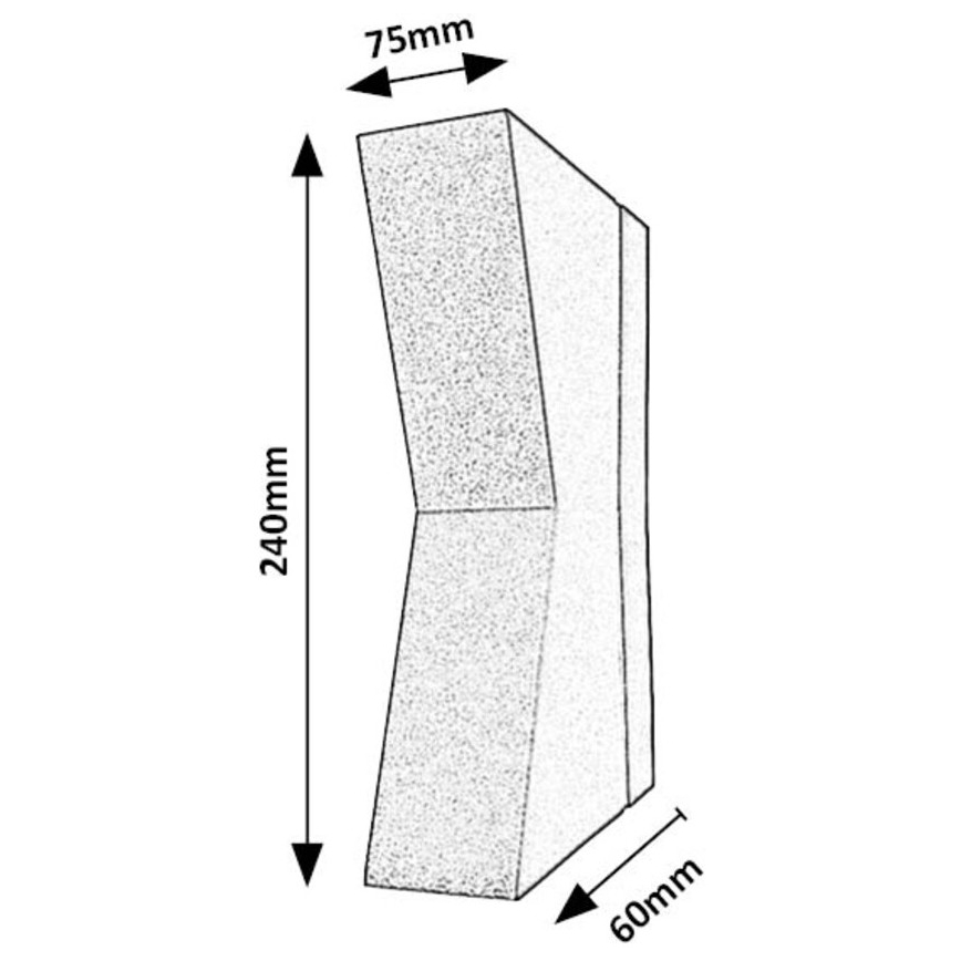 Rabalux - LED Kültéri fali lámpa LED/6W/230V IP65 antracit