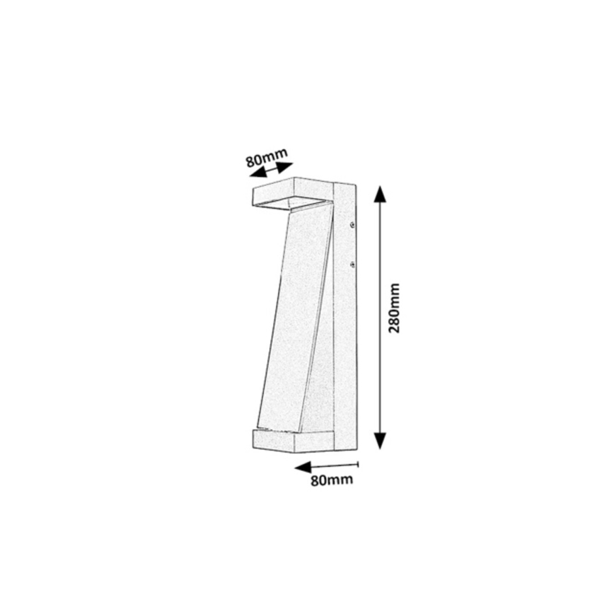 Rabalux - LED kültéri fali lámpatest LED/13W/230V IP65 antracit