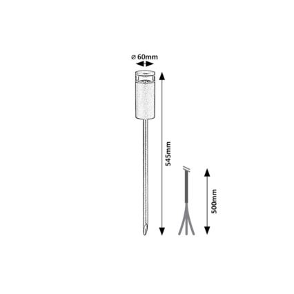 Rabalux - Kültéri lámpa 1xGU10/10W/230V IP54 54,5 cm antracitszínű