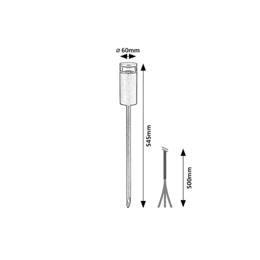 Rabalux - Kültéri lámpa 1xGU10/10W/230V IP54 54,5 cm antracitszínű