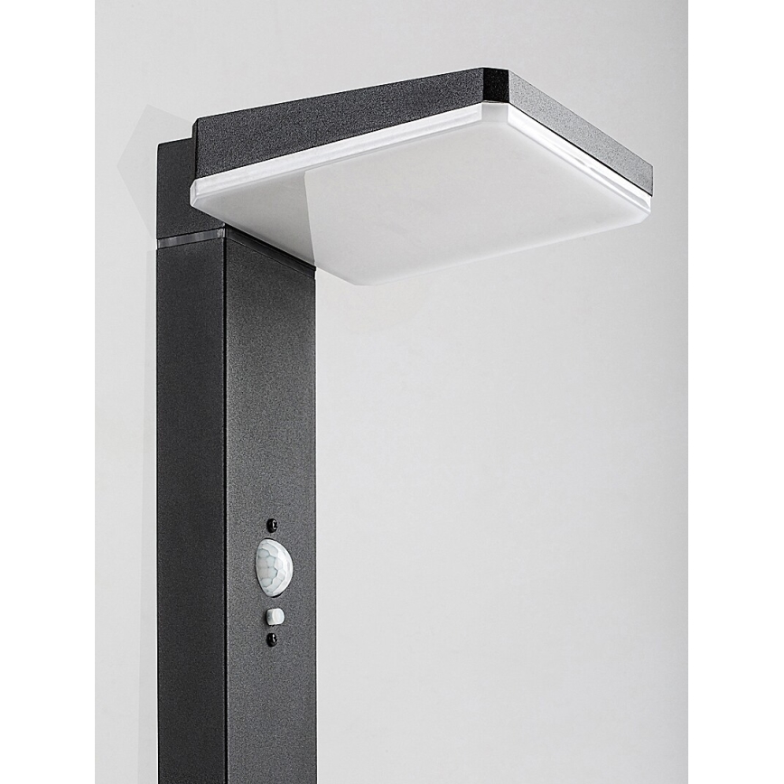 Rabalux - Dimmelhető LED napelemes kültéri lámpa érzékelővel, 4,4 W/3,7 V, IP54, antracit, 2200 mAh