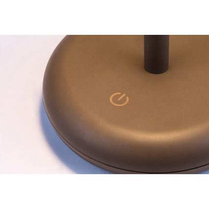 Rabalux - LED Dimmelhető újratölthető kültéri lámpa LED/6W/5V IP44 1800 mAh barna