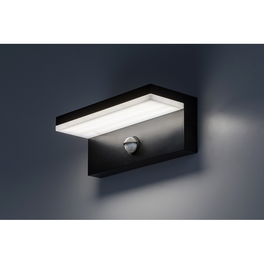 Rabalux - LED Kültéri fali lámpa érzékelővel LED/9W/230V 2700/4000/6500K IP54 fekete