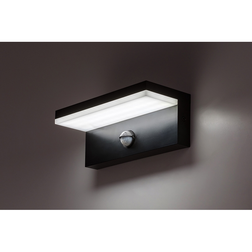 Rabalux - LED Kültéri fali lámpa érzékelővel LED/9W/230V 2700/4000/6500K IP54 fekete