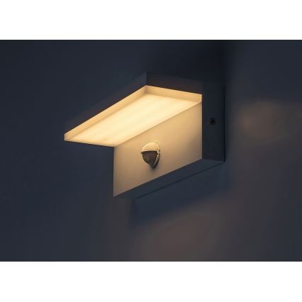 Rabalux - LED Kültéri fali lámpa érzékelővel LED/9W/230V 2700/4000/6500K IP54 fehér
