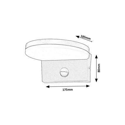Rabalux - LED Kültéri fali lámpa érzékelővel LED/9W/230V 2700/4000/6500K IP54 fehér