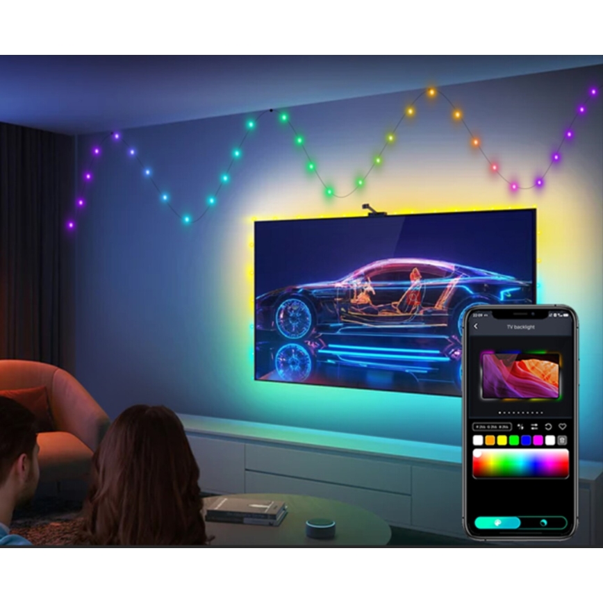 Rabalux - LED RGB szalag LED/3,2W/5V 10m IP44 Wi-Fi + távirányítás