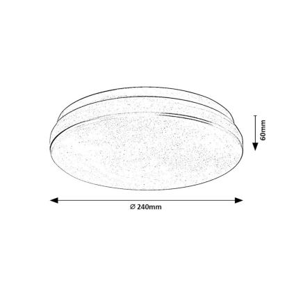 Rabalux - LED fürdőszobai mennyezeti lámpatest LED/12W/230V 3000/4000/6000K IP44 átm. 24 cm