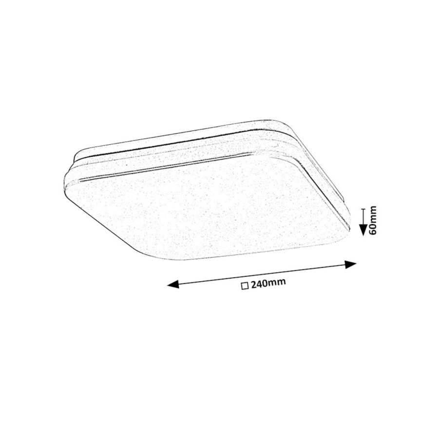 Rabalux - LED fürdőszobai mennyezeti lámpa LED/12W/230V 3000/4000/6000K IP44 24x24 cm