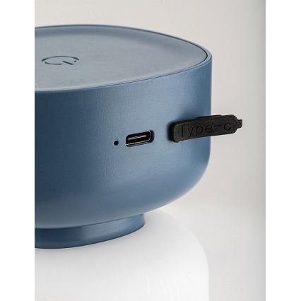Rabalux - LED Kültéri dimmelhető érintős vezeték nélküli asztali lámpa LED/3W/5V IP44 kék
