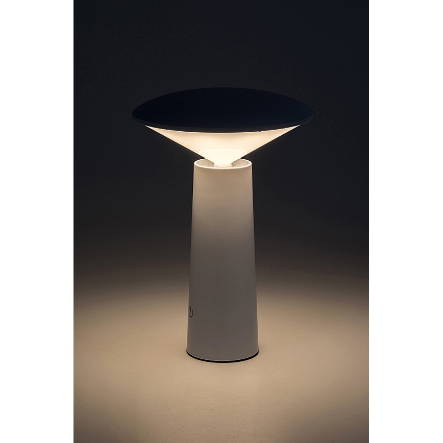 Rabalux - LED Dimmelhető újratölthető érintőképernyős asztali lámpa POLPERRO LED/3W/3,7V 1200mAh fehér