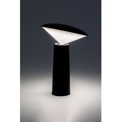 Rabalux - LED Dimmelhető újratölthető érintőképernyős asztali lámpa POLPERRO LED/3W/3,7V 1200mAh fekete