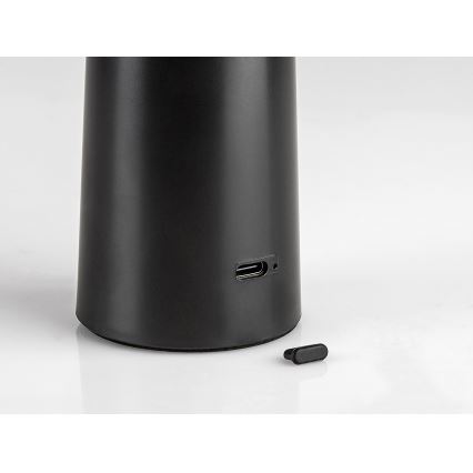 Rabalux - LED Dimmelhető újratölthető érintőképernyős asztali lámpa POLPERRO LED/3W/3,7V 1200mAh fekete