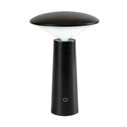 Rabalux - LED Dimmelhető újratölthető érintőképernyős asztali lámpa POLPERRO LED/3W/3,7V 1200mAh fekete