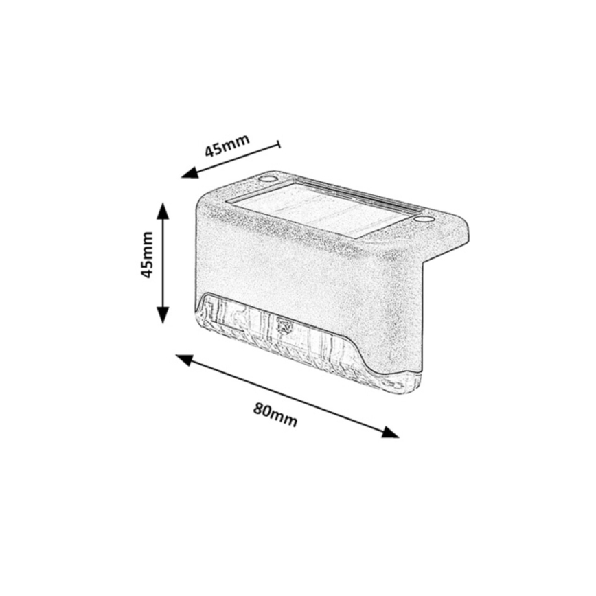 Rabalux - 4 db-os szett LED napelemes fali lámpa alkonyérzékelővel LED/0,06W/1,2V 300 mAh IP44