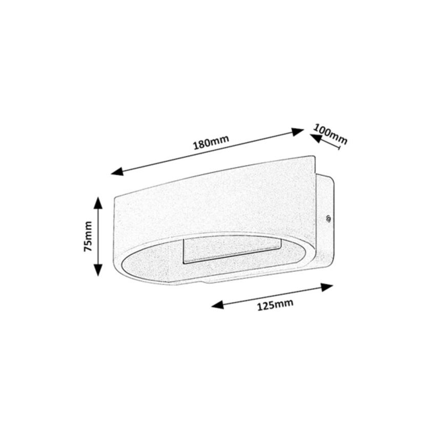 Rabalux - LED kültéri fali lámpatest LED/9W/230V IP54 antracitszürke