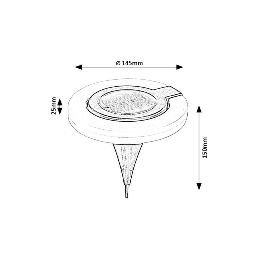 Rabalux - LED napelemes lámpa LED/0,05W/1,2V IP44 300 mAh