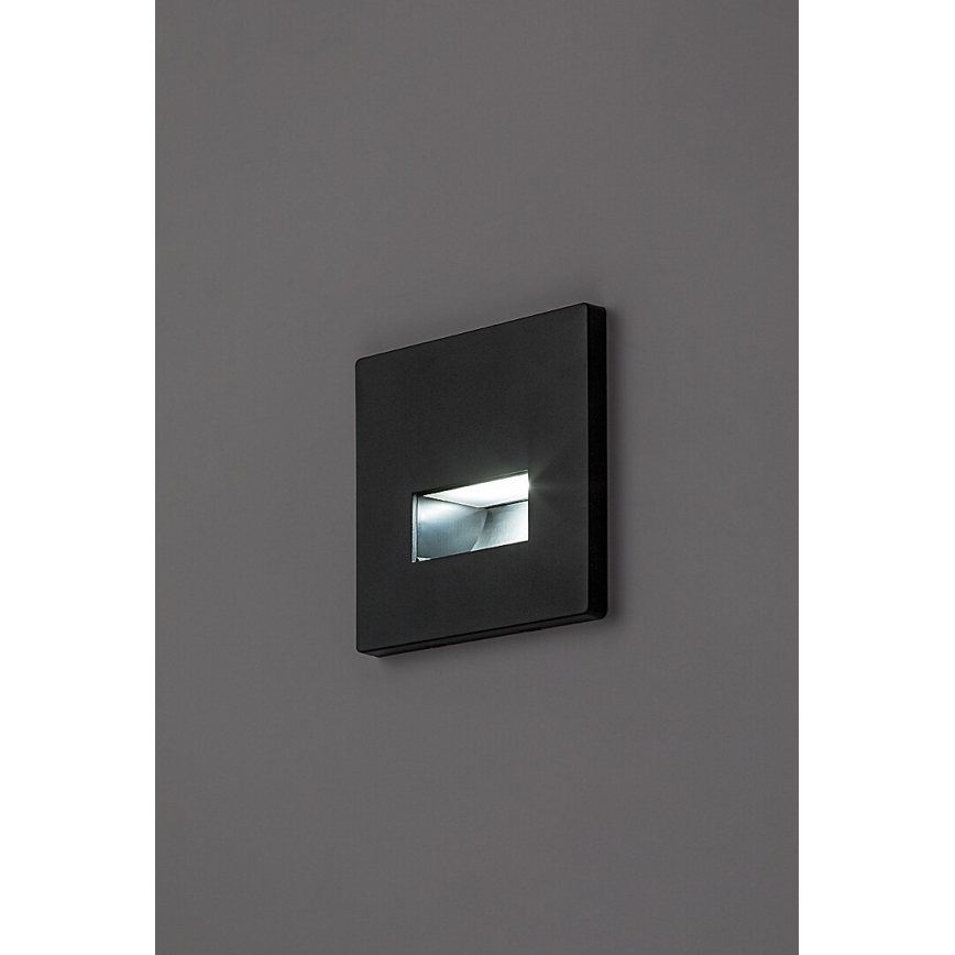 Rabalux - LED lépcsővilágító lámpa LED/1W/230V 3000/4500/6500K fekete